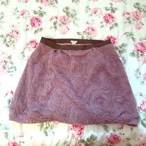 🌷 J. Crew 🌷 dusty pink rosette skirt