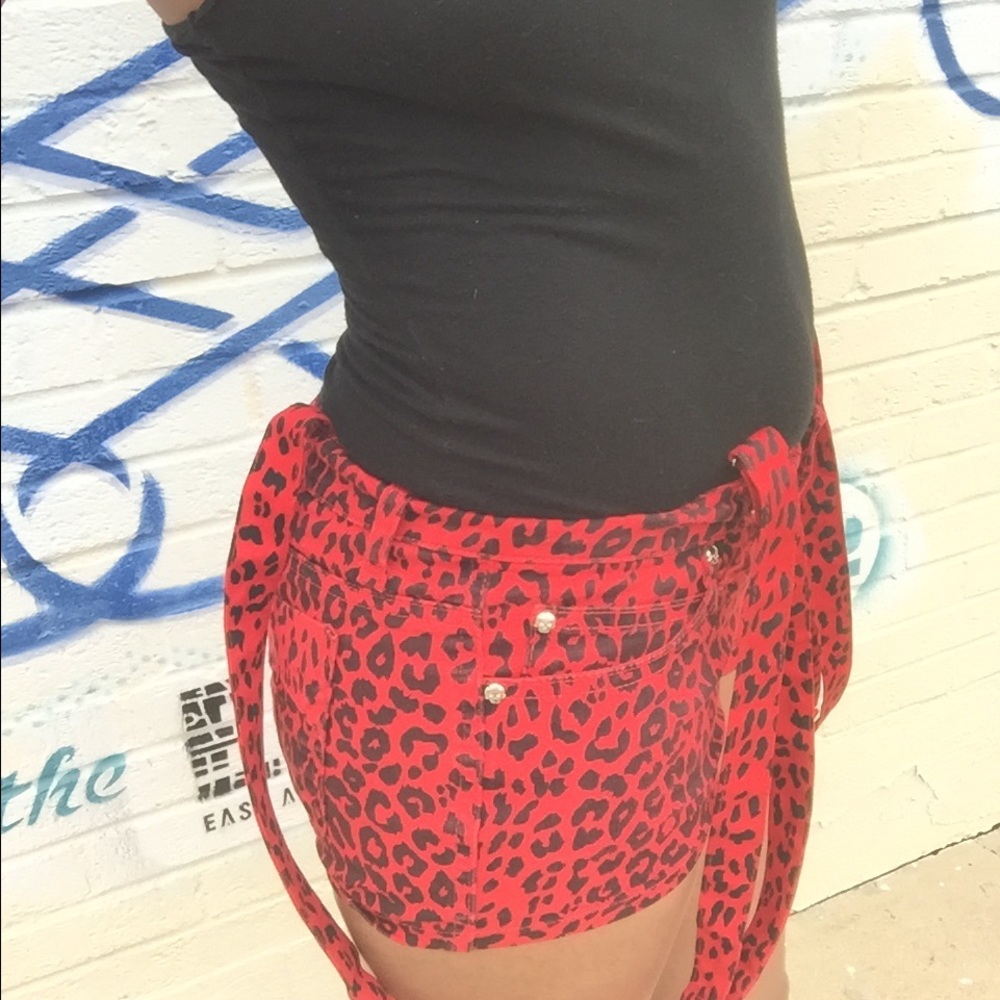 TRIPP Red Leopard Suspender Short Size 3