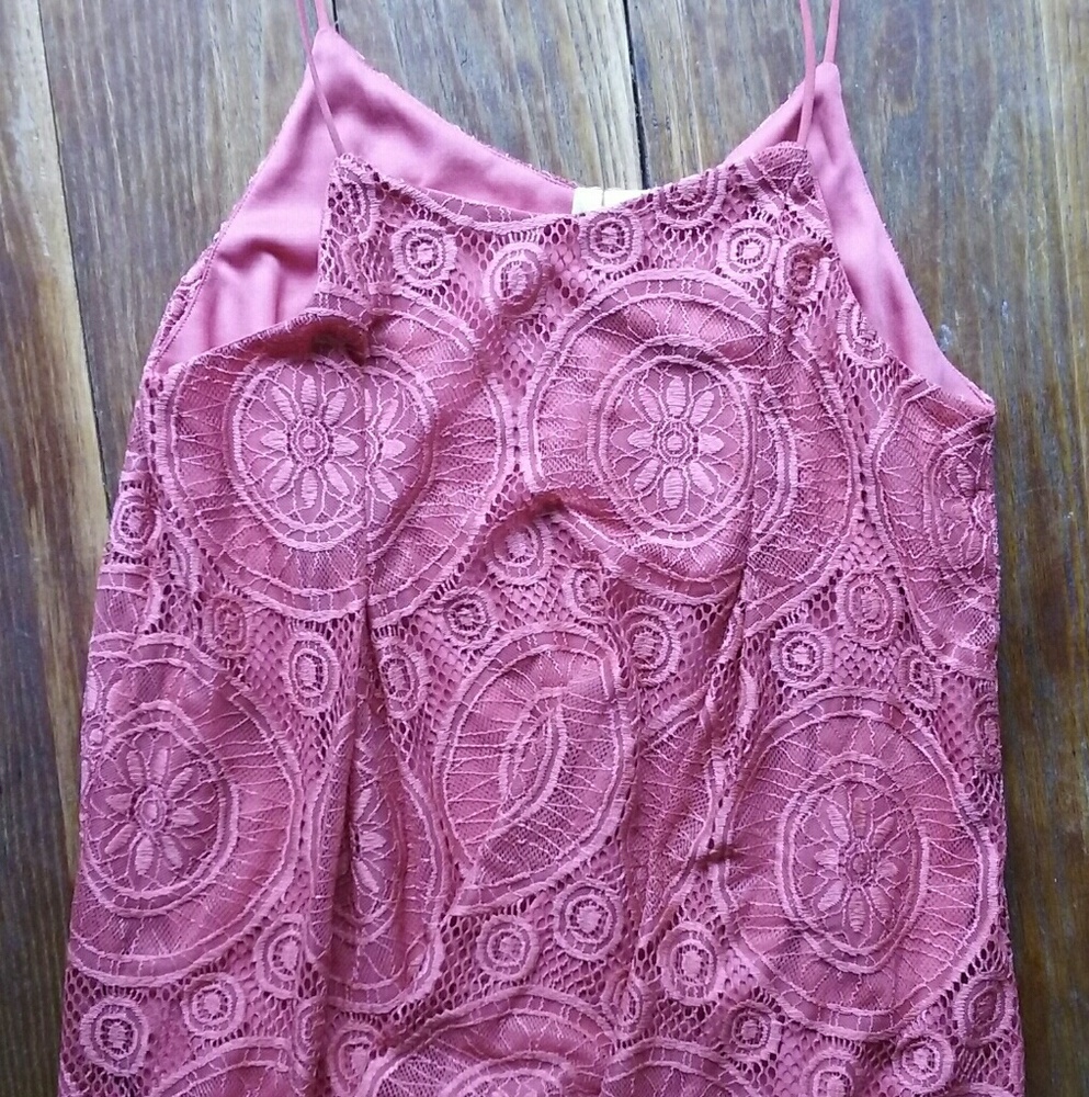 Orange spaghetti strap tank top
