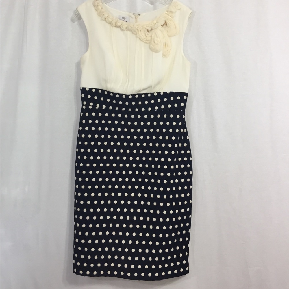 Suzi Chin polka dot navy dress