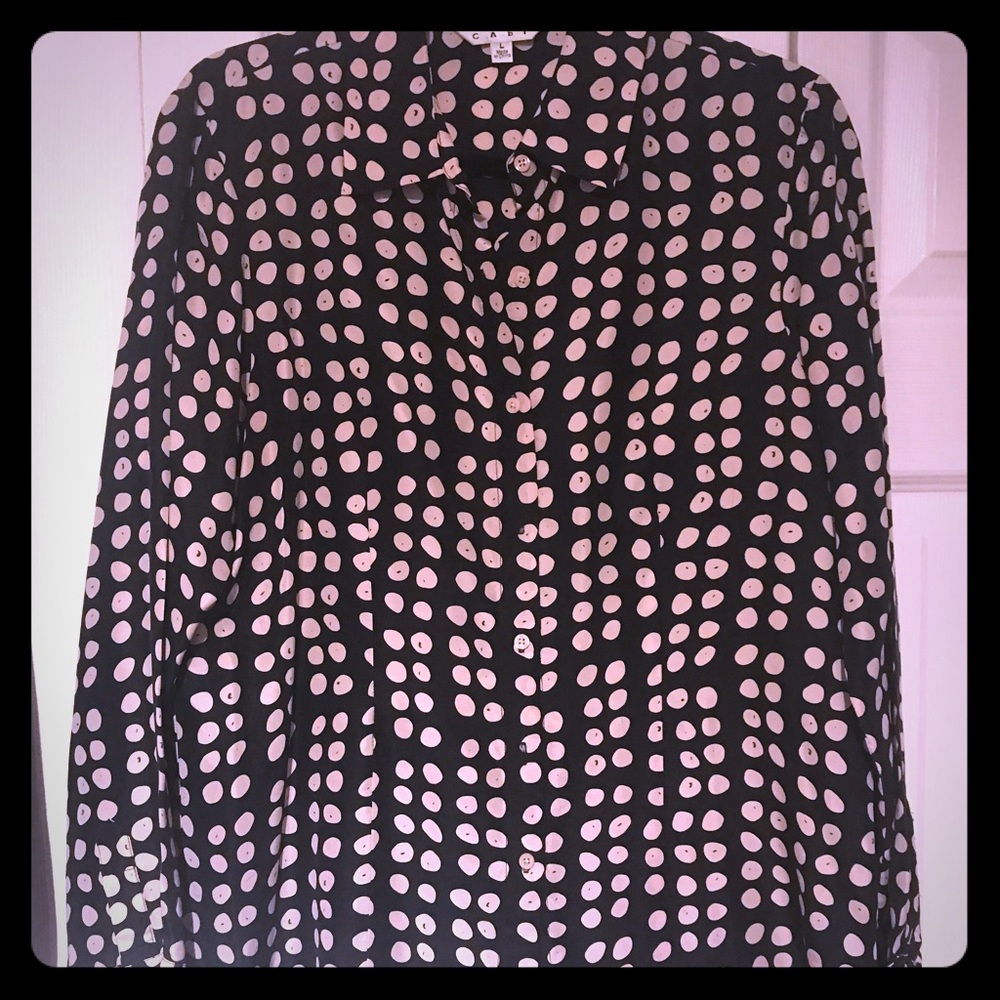 Cabi poka dot blouse