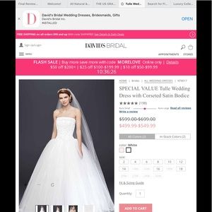 Davids Bridal Strapless Ball Gown