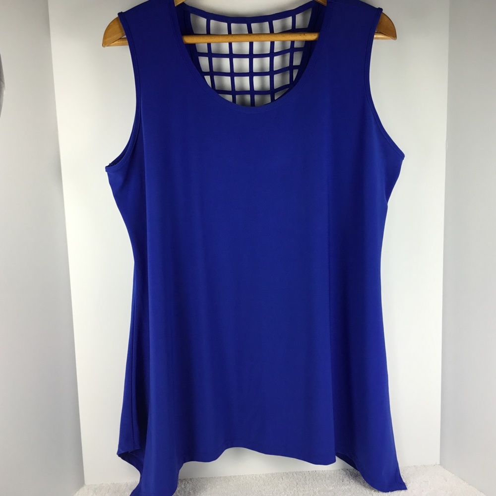 Cato Woman 14/16 Wide Periwinkle Ladies Top Nice!