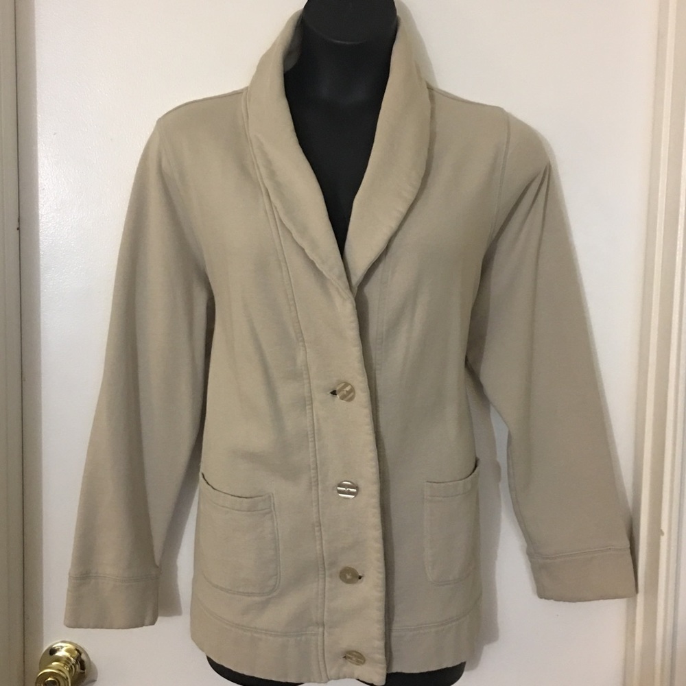 Tan Collared Cardigan with Buttons