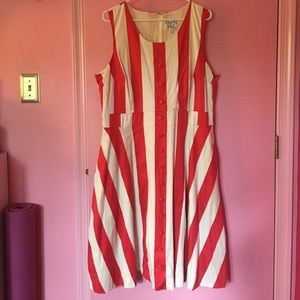 Modcloth Red and White Circus Dress
