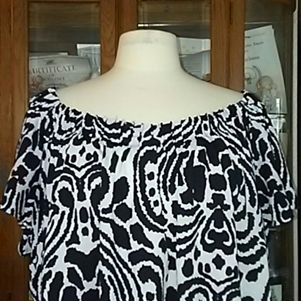 CLASSY PLUS SIZE ON/OFF SHOULDER BLOUSE!!!