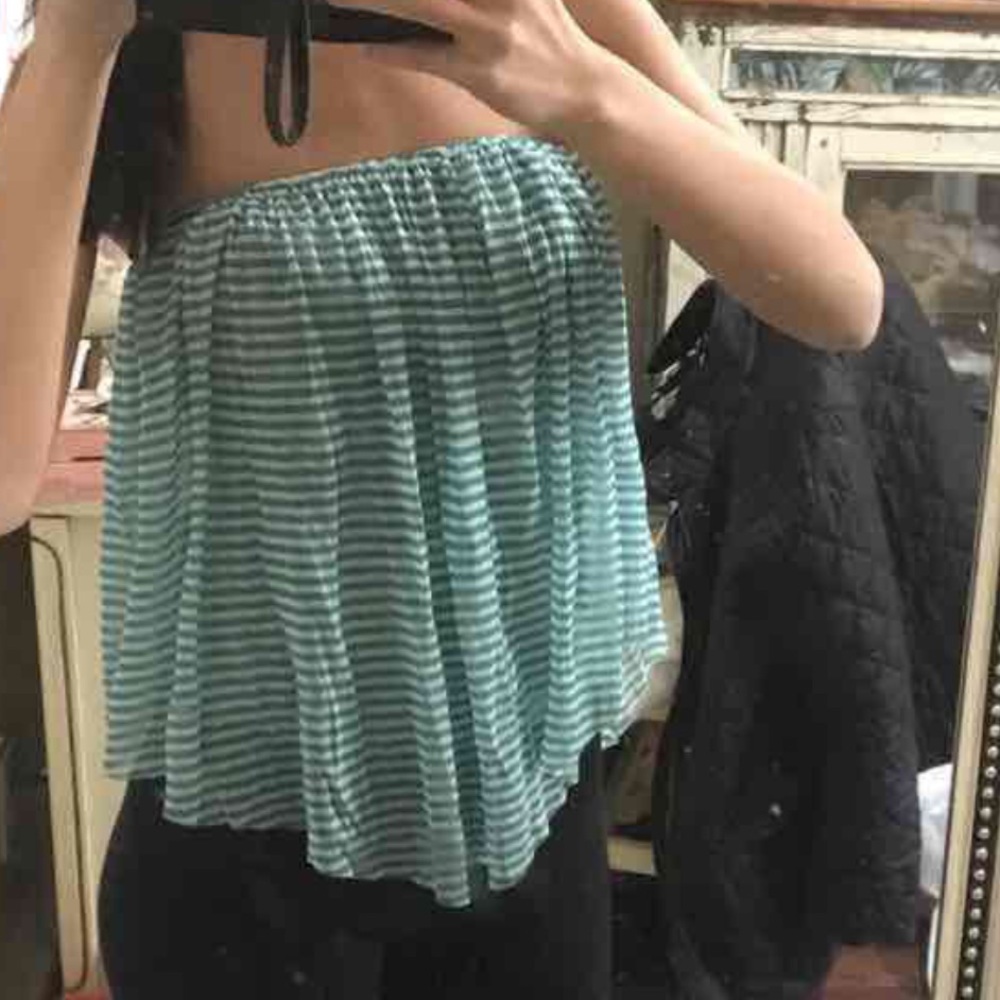 Bebe striped tube top Xs