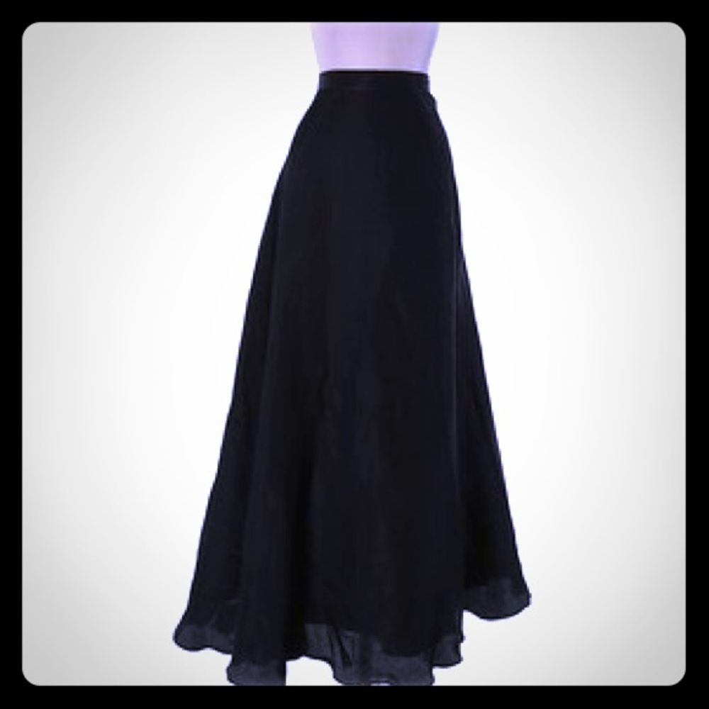 Long black full formal/prom skirt