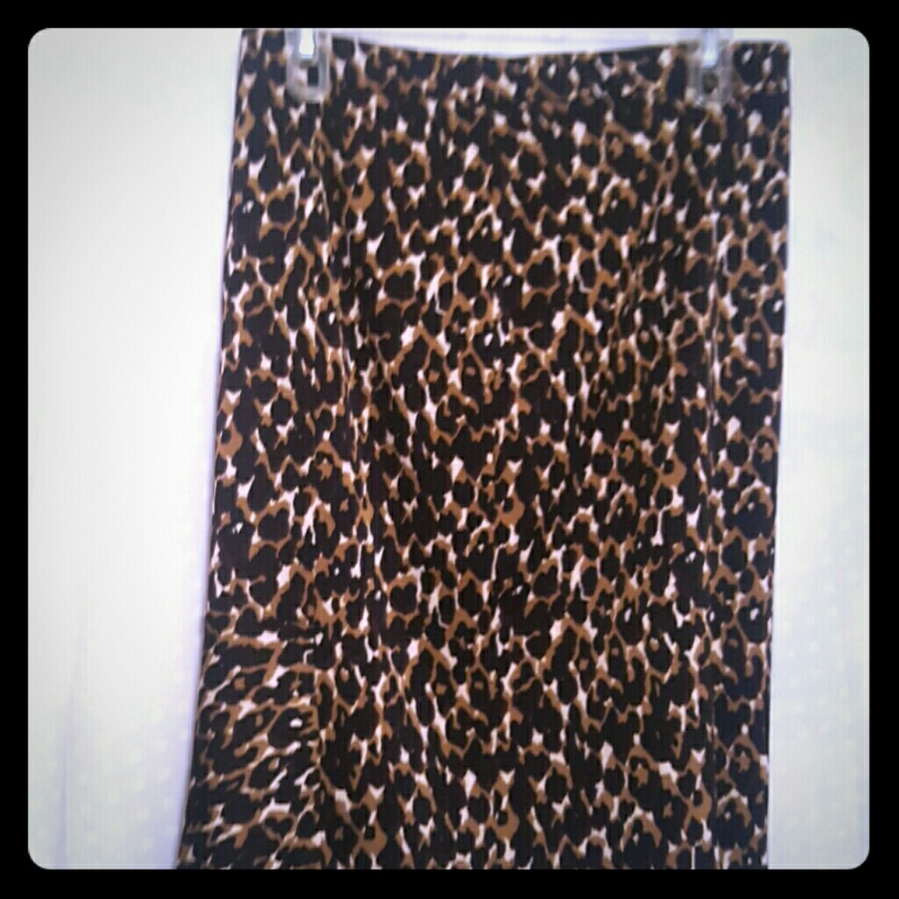 Ann Taylor Leopard Skirt