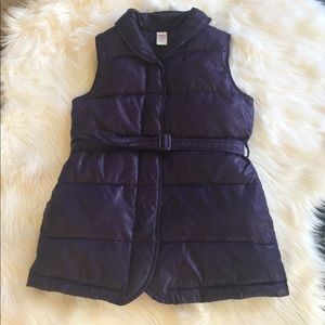 Gymboree Girls 10-12 Purple Puffer Vest