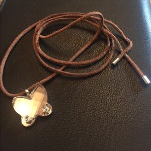 Swavorski Butterfly Crystal Necklace Peach Tint