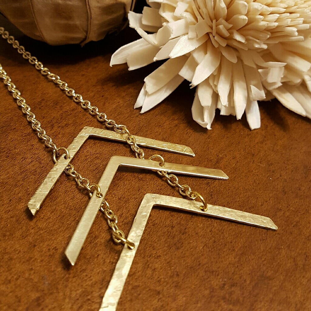 Gold Chevron necklace