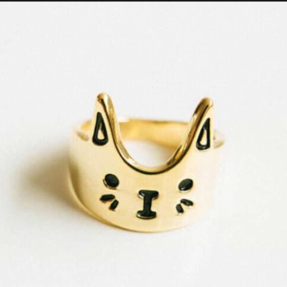 Check new listing- kitty ring 14k gold - Picture 2 of 2
