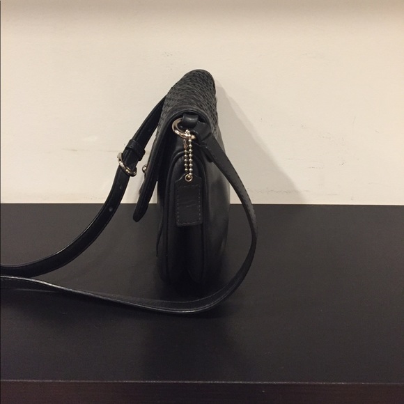 COACH - Black Leather Crossbody - Picture 4 of 6