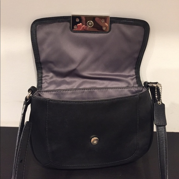 COACH - Black Leather Crossbody - Picture 6 of 6