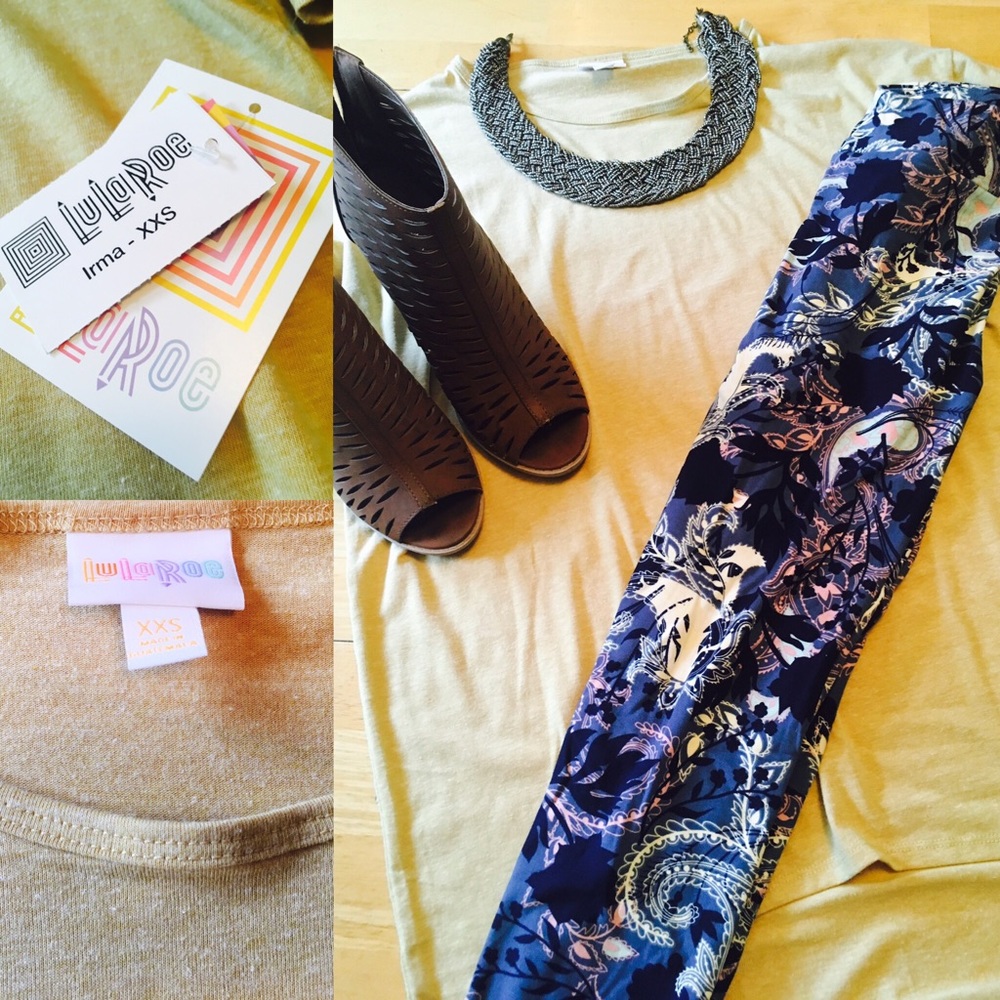 🌟SALE🌟 LuLaRoe xxsmall IRMA Yellow shirt NWT