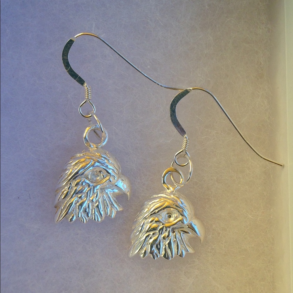 Sterling Silver Eagle Earrings