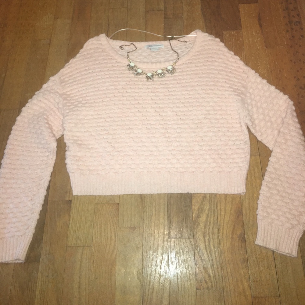 Pink Cropped Sweater 💕
