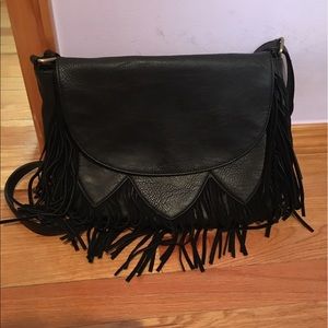 Black bag with fringes