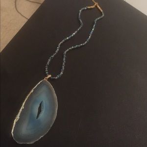 Blue crystal necklace