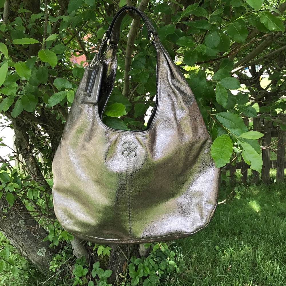Metallic Coach hobo bag