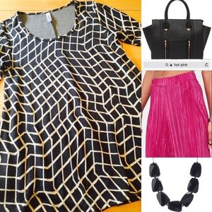 🌟SALE LuLaRoe Small Perfect T NWOT - gray w/cream