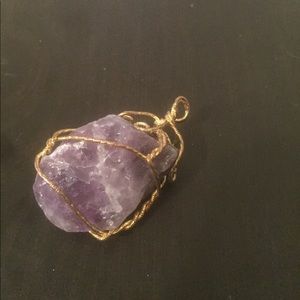 Purple crystal pendant