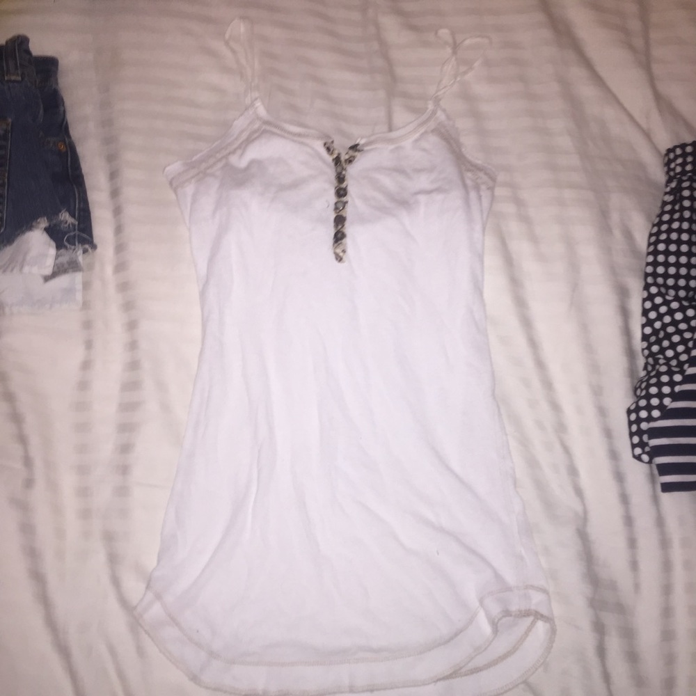 Free People Tank Top with button down detail