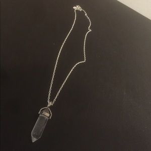 Clear crystal necklace