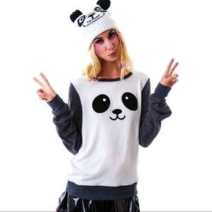 Wildfox Kawaii Panda Baggy Beach Jumper