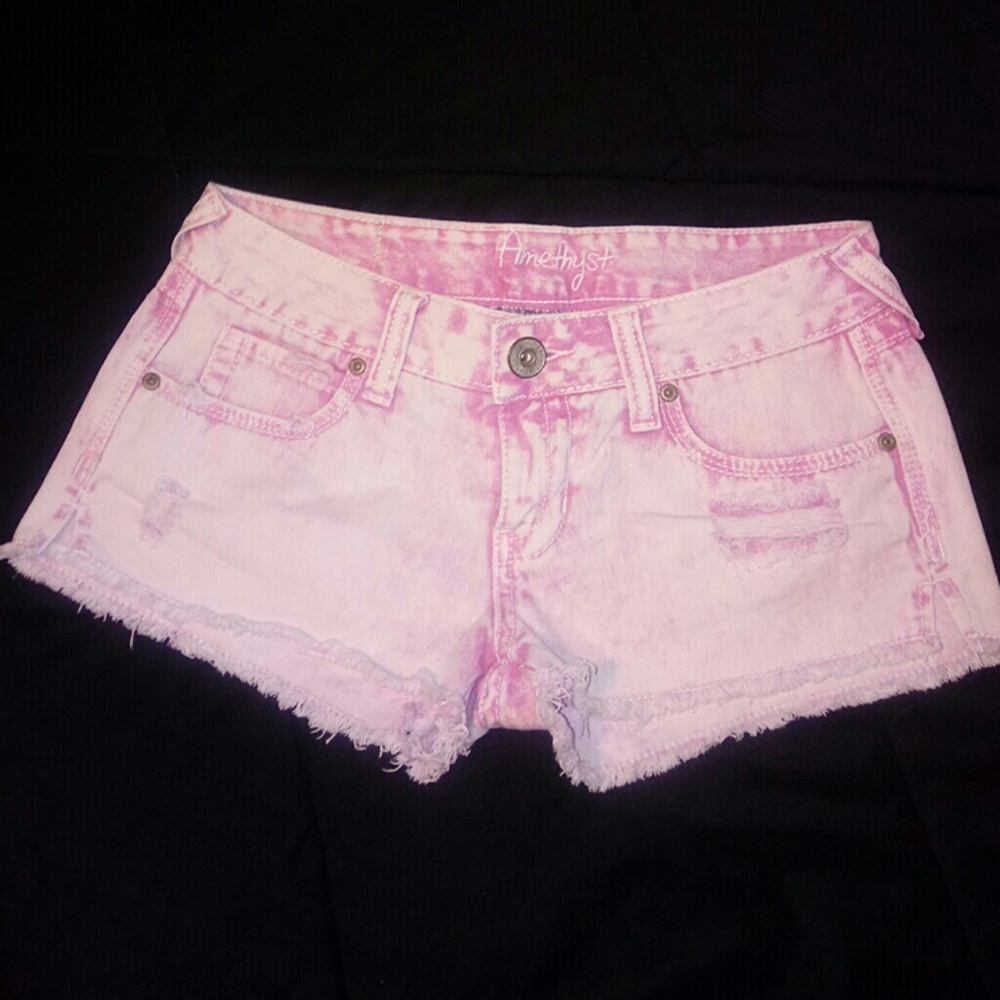 Women's Amethyst Distressed Jean shorts.