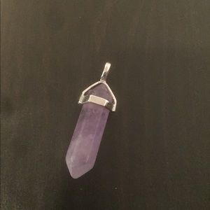 Purple crystal necklace