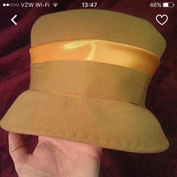 Mustard gold vintage hat - Picture 4 of 6