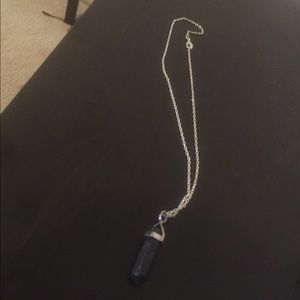 Dark blue crystal necklace
