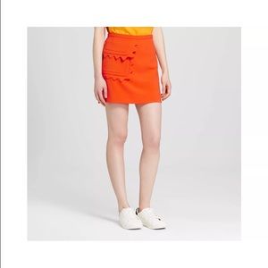 Victoria Beckham for Target Orange Twill Skirt XS