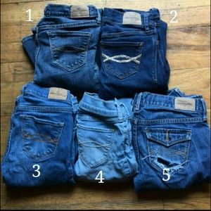 Lot of Girls Abercrombie Jeans