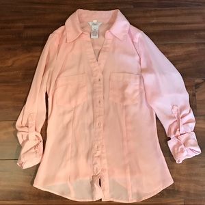 Pink silk top