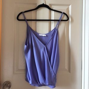 Periwinkle chiffon tank top