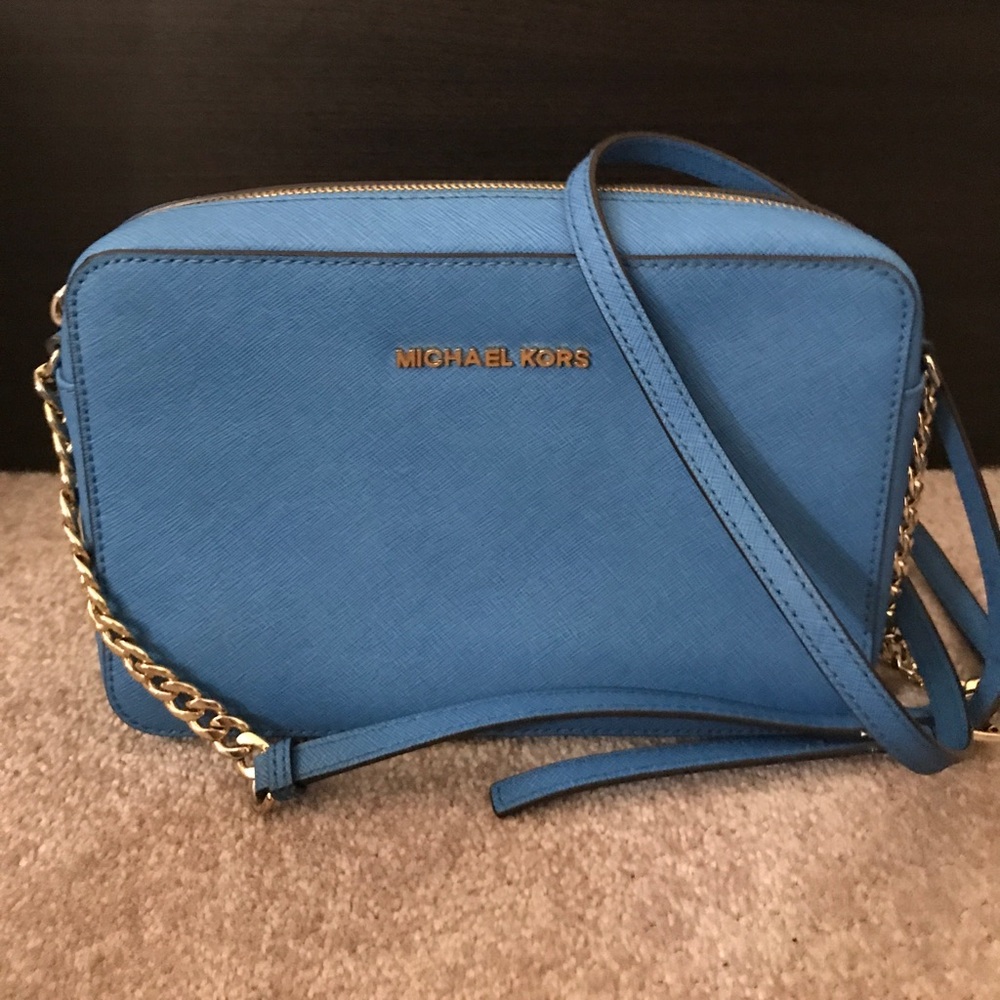 Michael Kors Jet Set Crossbody Large Blue