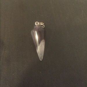 Purple and clear pendant
