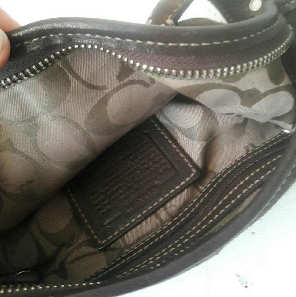 Coach hobo brown suede bag