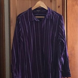 Long sleeved striped button down.