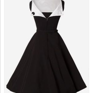 Bettie Page black and white dress