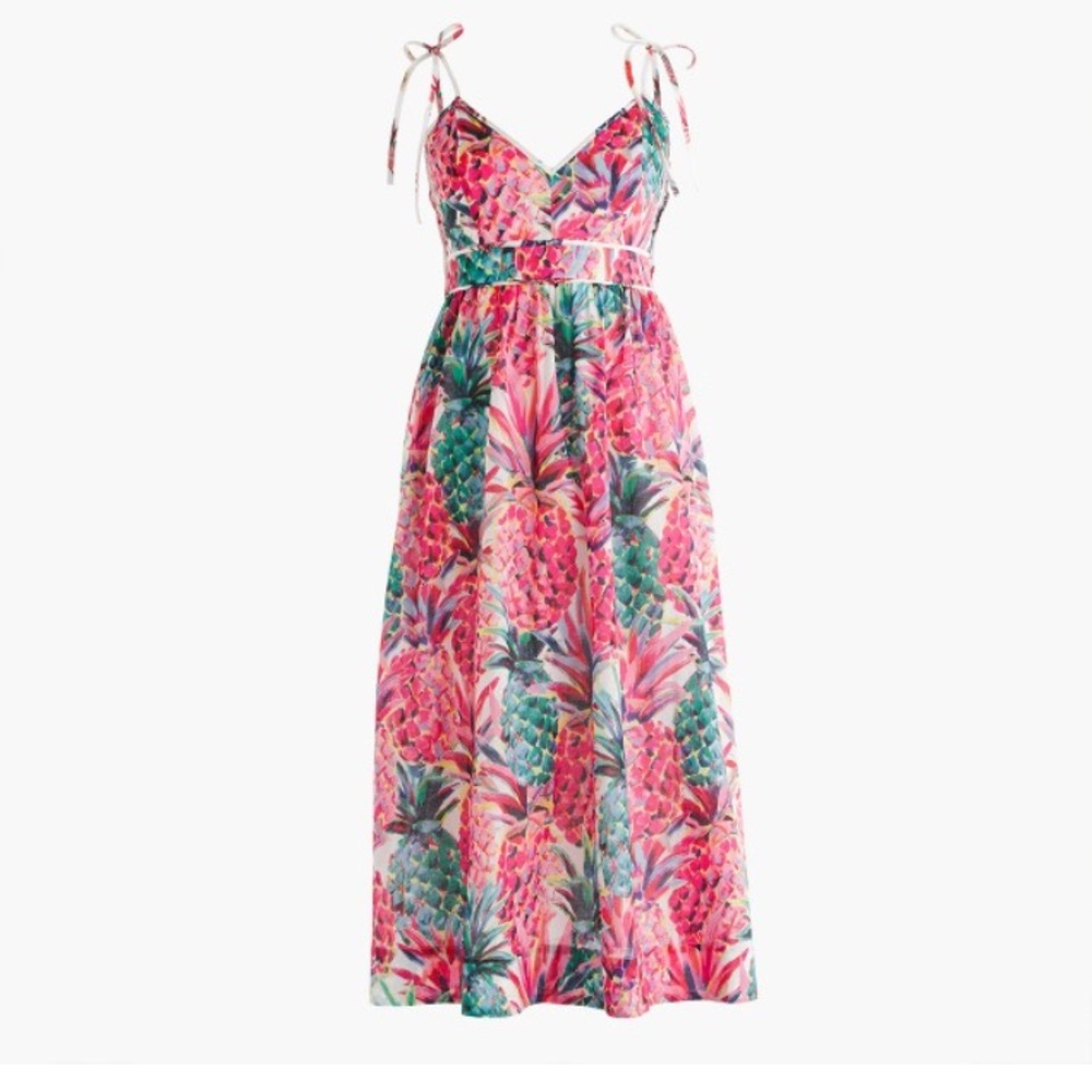 Jcrew Ratti Painted Pineapple Dress