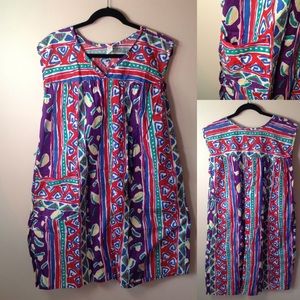 VINTAGE 1980's Artist Smock Dress! With Pocket VINTAGE 1980's Artist Smock Dress! With Pocket