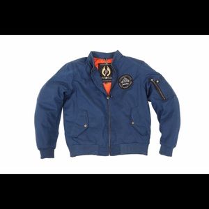 Cotton wax jacket blue colour