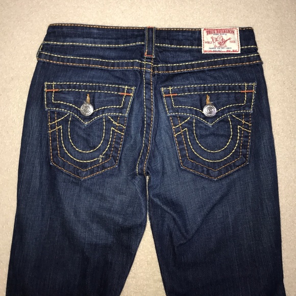 True Religion Women's Flare Dark Blue Jeans - Picture 2 of 5