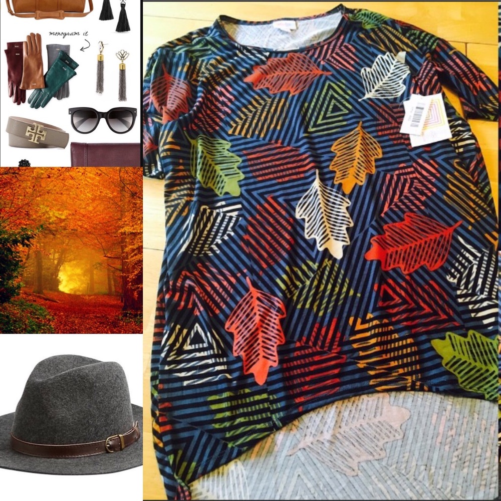 🌟NWT  LuLaRoe xxsmall IRMA- NWT Fall Leaves Print