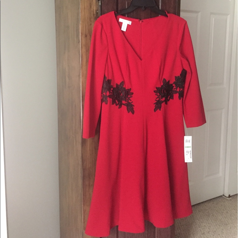 A beautiful dressy little red dress.