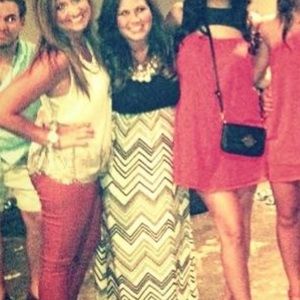 Black and white maxi dress